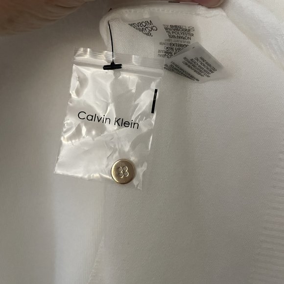 Calvin Klein Women's Soft Sweater with Gold Button Cuff - Picture 4 of 5